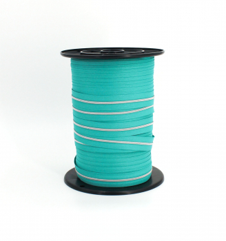 Endlosreißverschluss metallisiert schmal mint/ silber (1m)